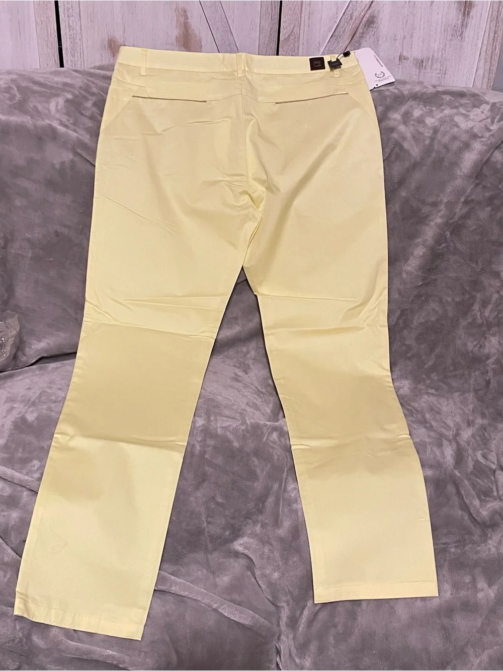 Men's Pale Yellow Chino Pants